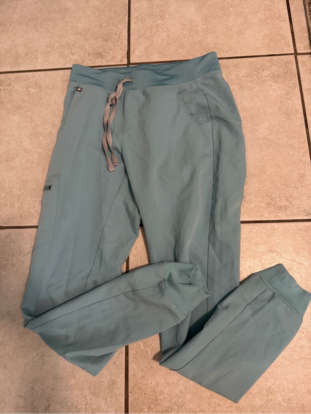 Figs Women's Teal Jogger Sweatpants with Drawstring